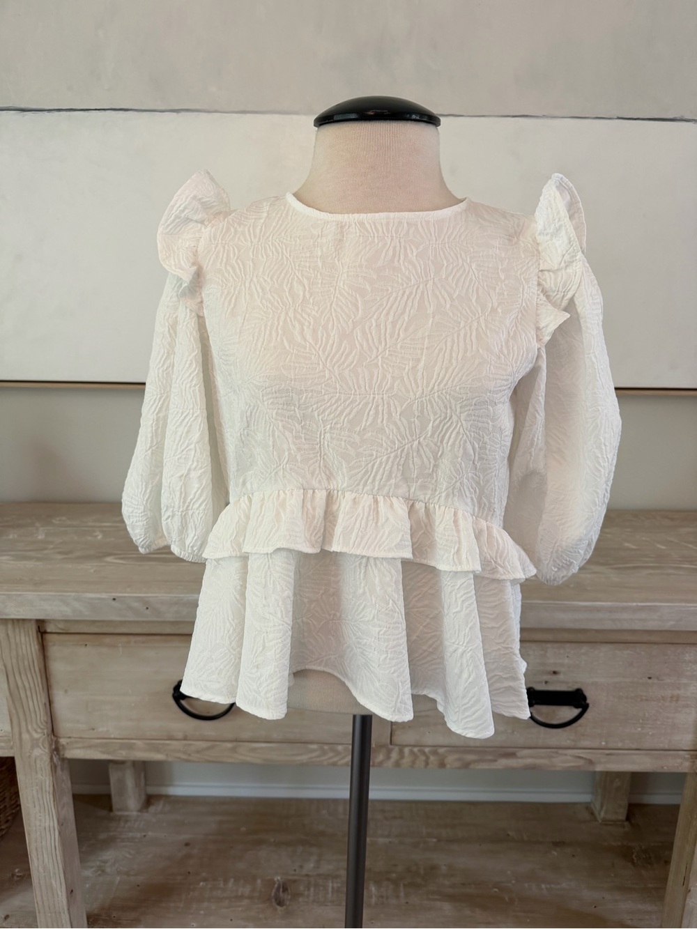Zara Ruffle Peplum Top